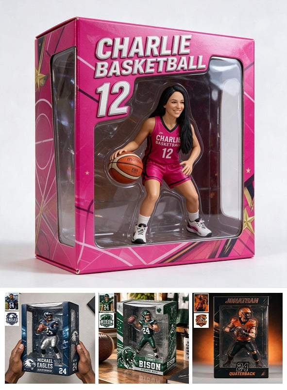 Personalized Latina Woman Basketball Player Acrylic Display Box Sports Keepsake