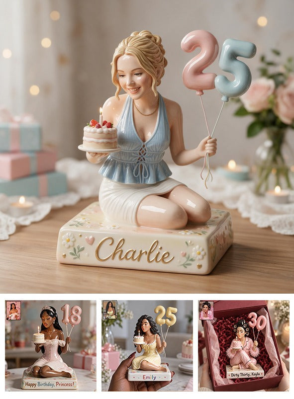 Personalized 25th Birthday Woman 3D Plaque Birthday Gift