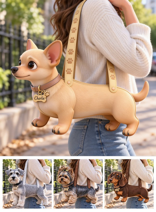 Personalized Fawn White Chihuahua Custom Shape Tote Bag Dog Lover Gift
