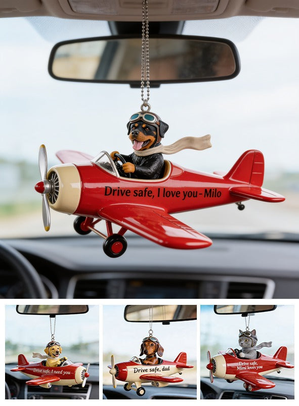 Custom Photo Black and Tan Adult Rottweiler Car Ornament Dog Lover Gift