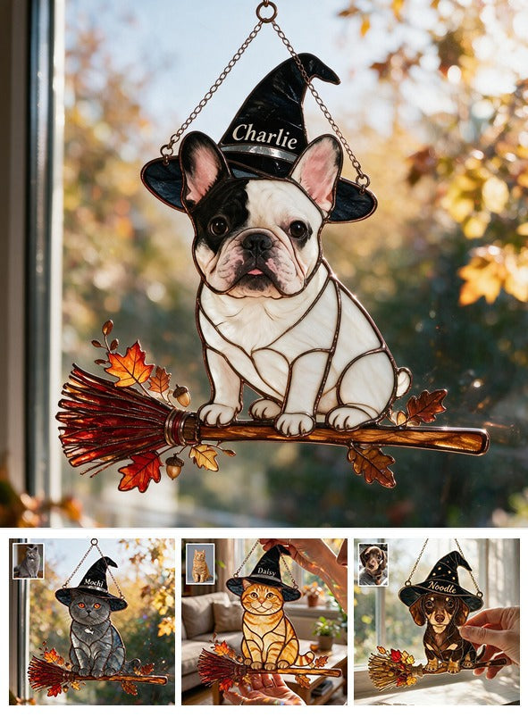 Attrape-Soleil 3D Personnalisé Bouledogue Français Noir et Blanc pour Halloween
