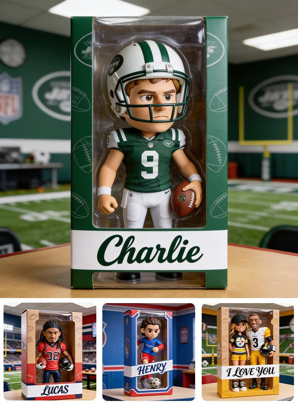 Personalized Adult American Football Player Custom Shaped Acrylic Plaque Football Fan Gift