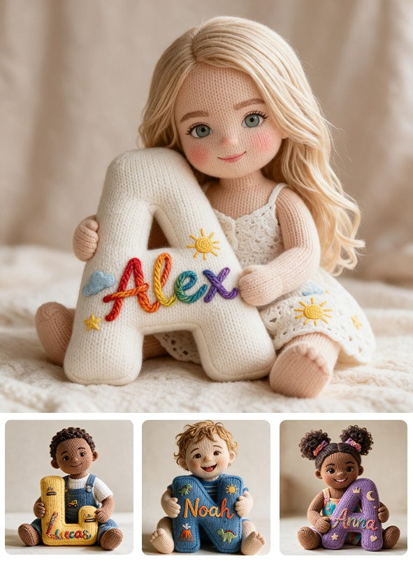 Personalized Custom Photo Little Girl Faux Fur Pillow, Gift for Daughter Granddaughter Niece