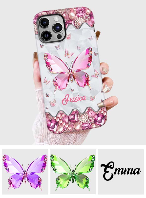 Love Butterfies - Coque de téléphone personnalisée avec imprimé papillon intégral