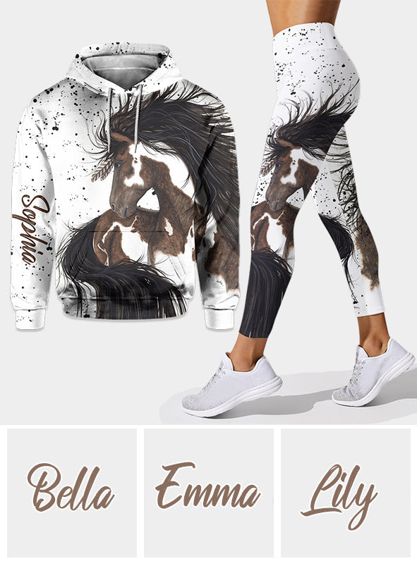 Love Horses - Personalized Horse Hoodie and Leggings