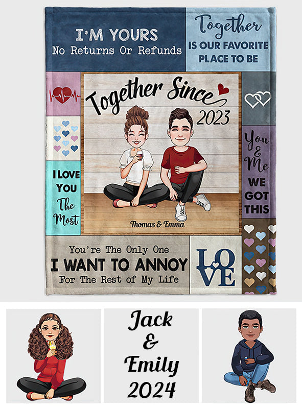 Je t'aime plus que tout - Couverture personnalisée pour couple