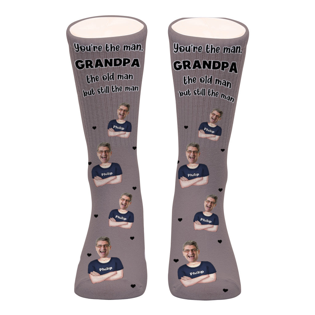 Tu es le meilleur ! – Cadeau pour papa, grand-père, oncle, mari – Chaussettes personnalisées
