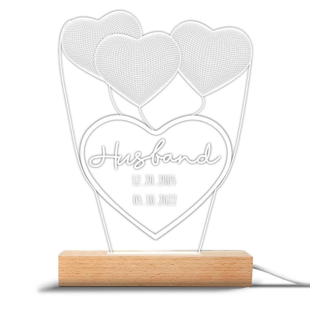 Je t'aime maman - Cadeau pour maman, grand-mère, grand-père, mari, femme, papa - Plaque lumineuse personnalisée