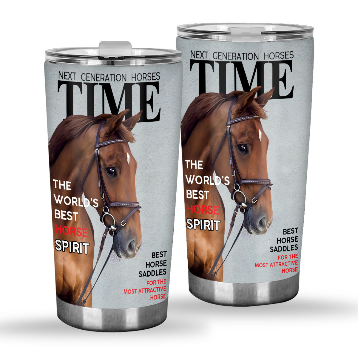 Couvertures de magazines - Gobelet personnalisé à motif cheval