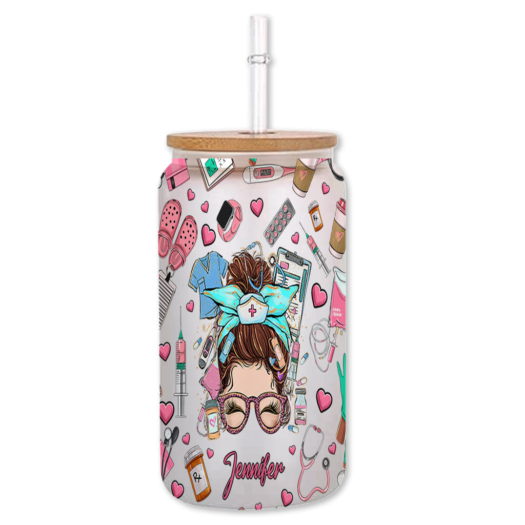 Vie d'infirmière - Verre à boire personnalisé pour infirmière