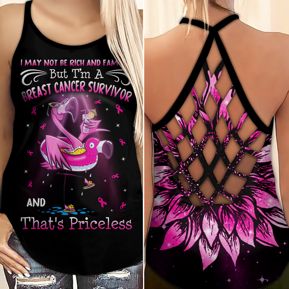 Survivante du cancer du sein - Débardeur croix de sensibilisation au cancer du sein 0722