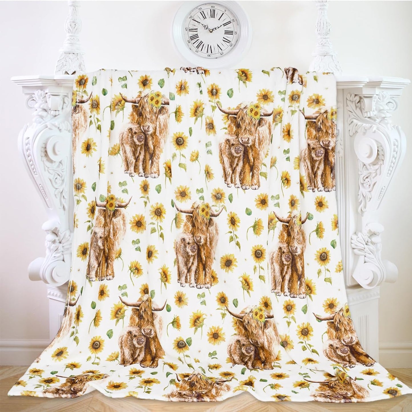 Couverture vache Highland mignonne 0624