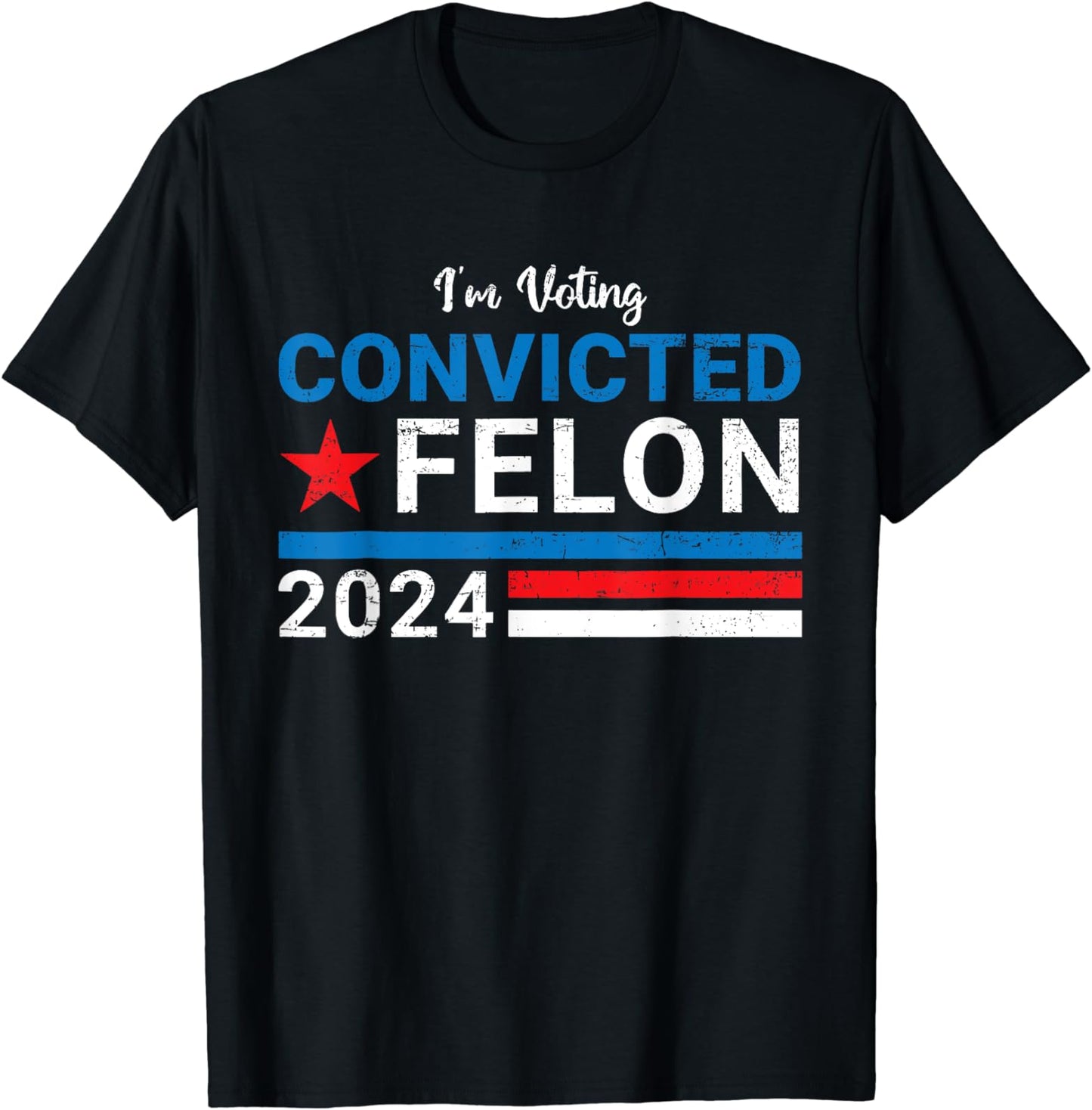 T-shirt et sweat à capuche « Trump 2024, criminel condamné, je vote criminel condamné 2024 »