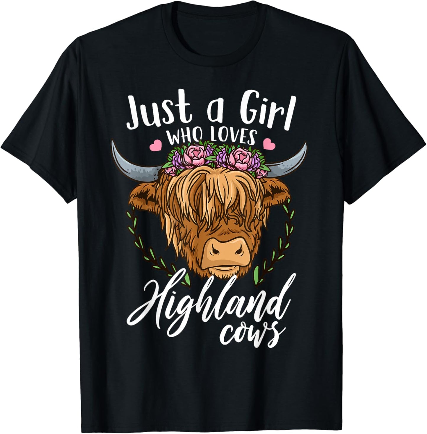 T-shirt et sweat à capuche « Juste une fille qui aime les vaches des Highlands » 0624