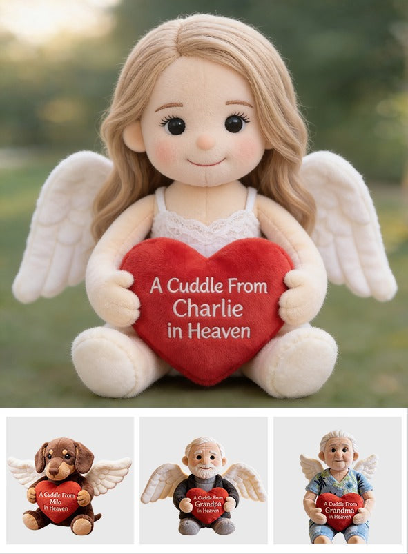 Personalized Little Girl Memorial Shaped Pillow Sympathy Gift For Lost Loved Ones