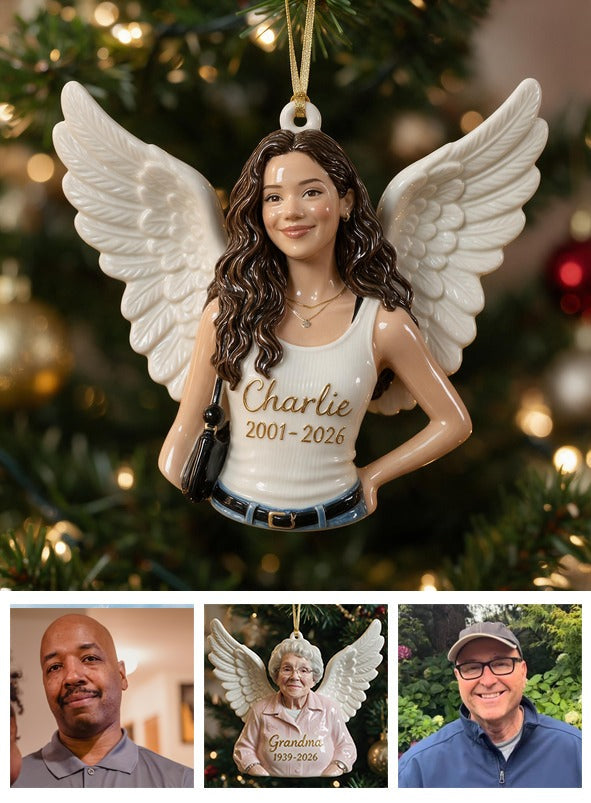 Personalized Christmas Latina Woman Memorial 3D Ornament
