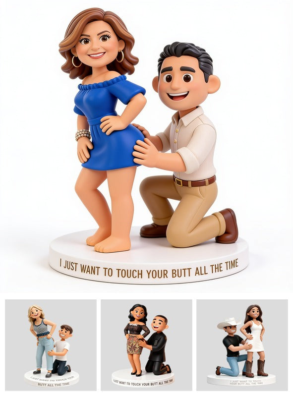 Personalized Custom Photo Middle-Aged Latino Couple Shaped Acrylic Plaque Funny Couple Gift