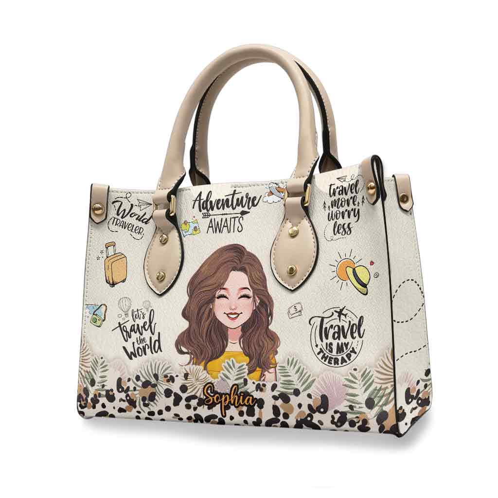 Travel More, Worry Less - Personalized Travelling Leather Handbag