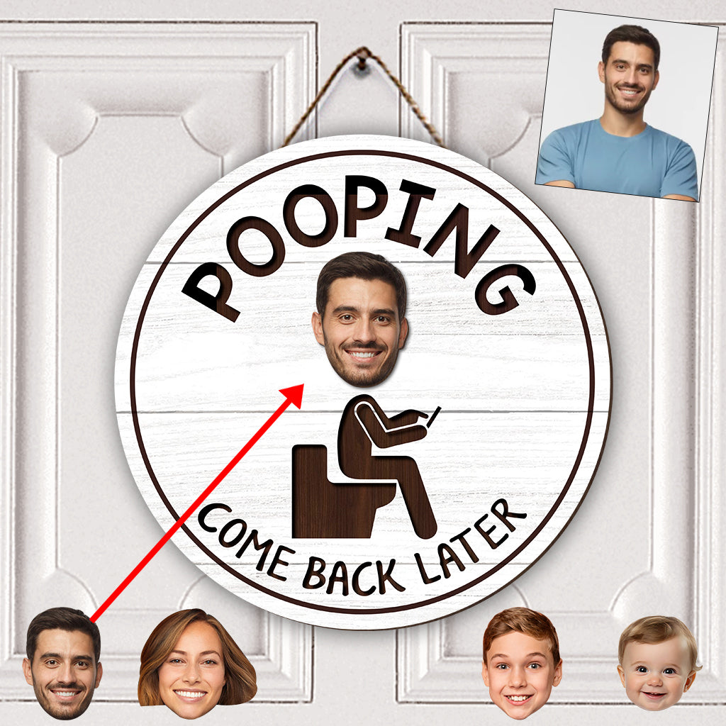 Panneau humoristique pour salle de bain - Panneau en bois interchangeable et personnalisé pour couple