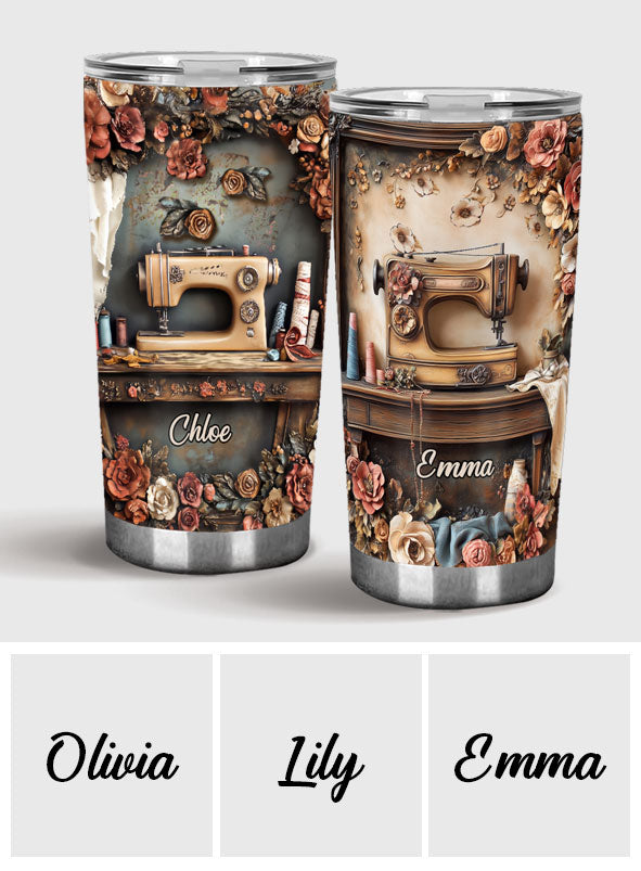 Beautiful Sewing Machine - Personalized Sewing Tumbler