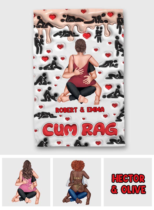 Serviette personnalisée pour couple Cum Rag