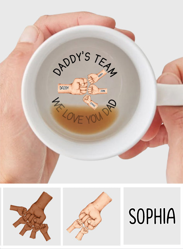 Daddy's Team - Personalized Father Hidden Message Mug