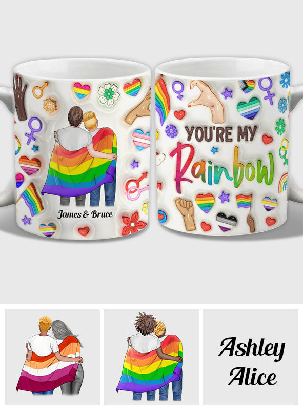 Tu es mon arc-en-ciel - Mug personnalisé de soutien LGBT
