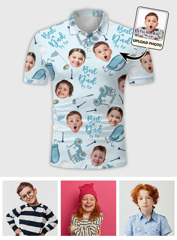 Meilleur papa selon le par - Polo de golf personnalisé