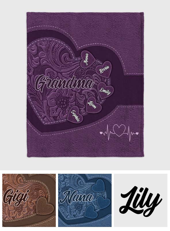 Couverture personnalisée « Le cœur de grand-mère »