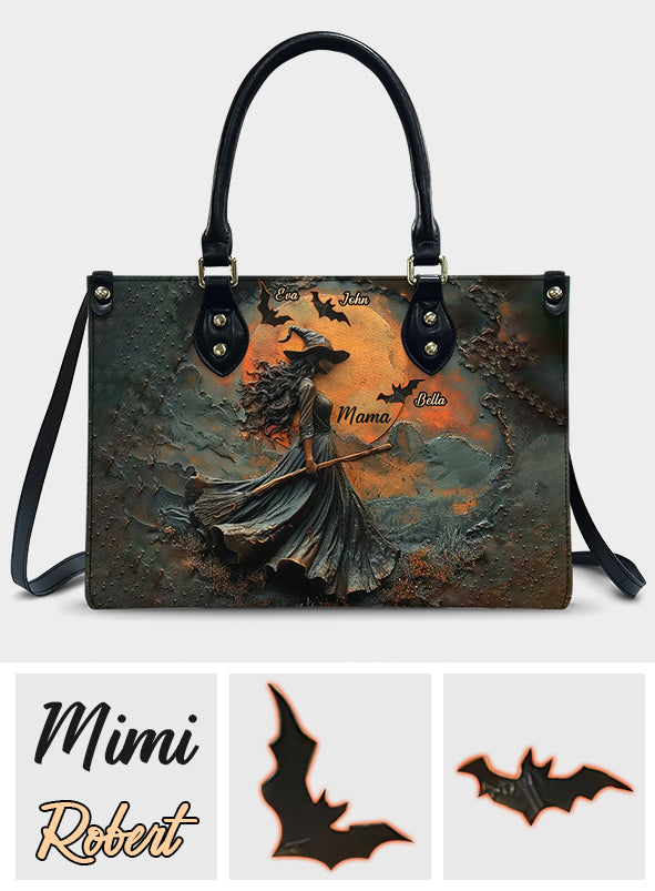 Joyeux Halloween - Sac à main personnalisé en cuir Mother Leather