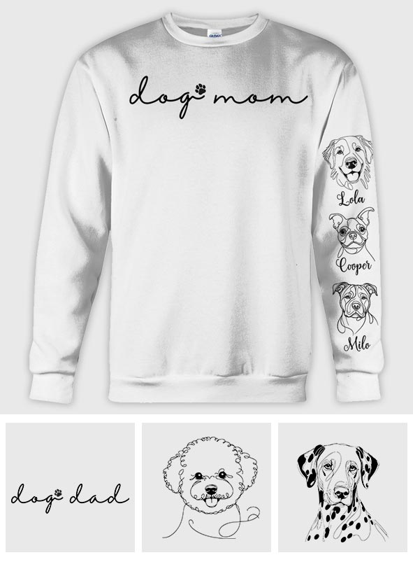 Maman de chien - T-shirt personnalisé intégral pour chien
