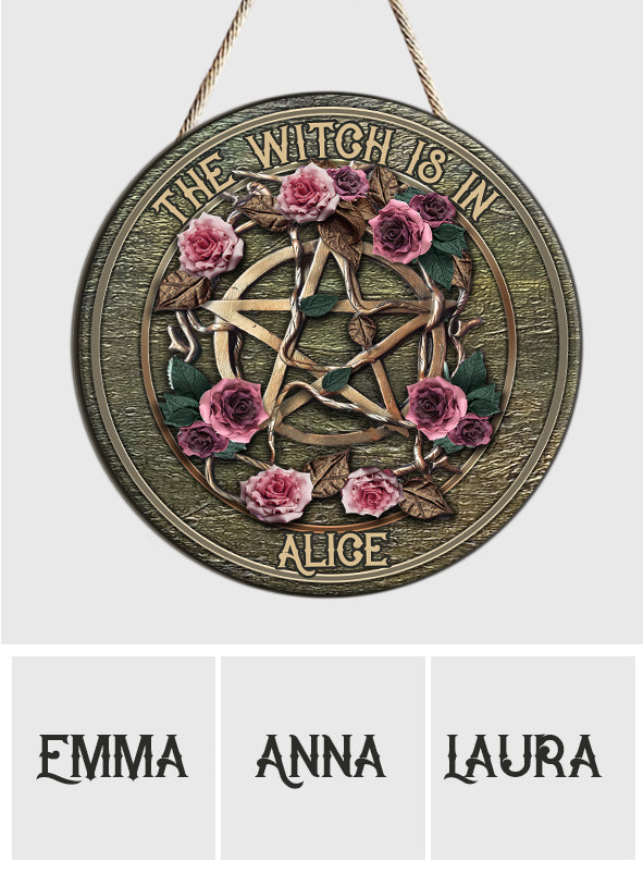 Roses anciennes mystiques - Panneau en bois personnalisé pour sorcière