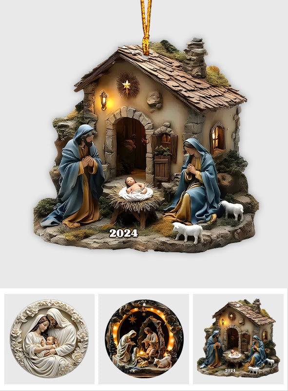 Silent Night - Personalized Christian Ornament