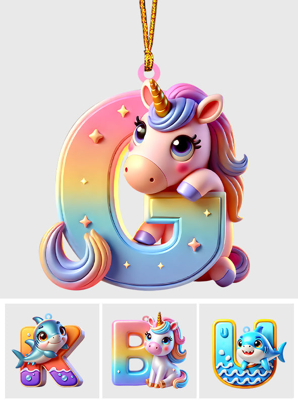 Cute Unicorn - Personalized Kid Ornament