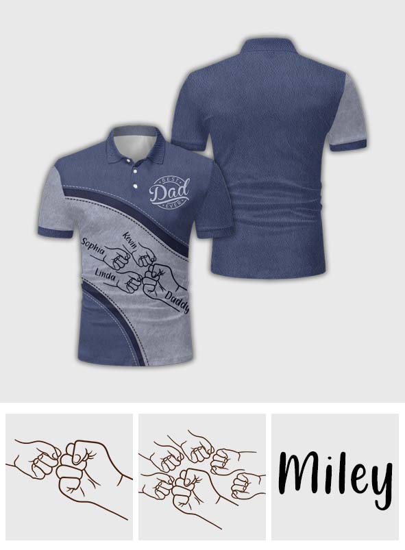 Meilleur papa du monde - Polo personnalisé pour papa