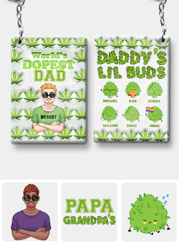 Le papa le plus cool du monde - Porte-clés personnalisé pour papa