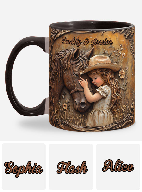 Mug personnalisé « Juste une fille qui aime les chevaux »