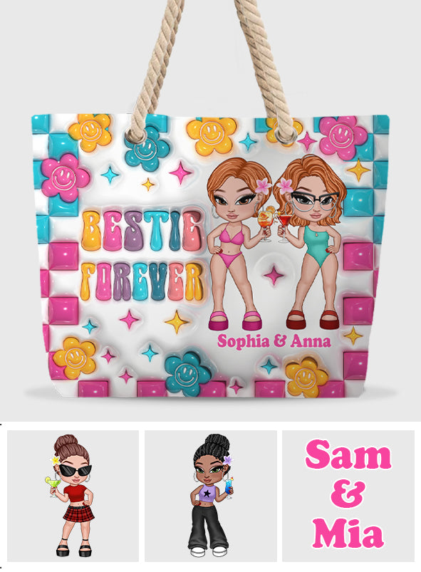 Meilleure amie pour toujours - Sac de plage personnalisé pour meilleure amie