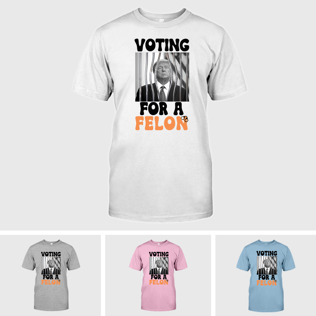 T-shirt unisexe « Voter pour un criminel », T-shirt Trump 2024, T-shirt républicain, T-shirt « Voter », T-shirt MAGA 2024, T-shirt « Élection Donald Trump »