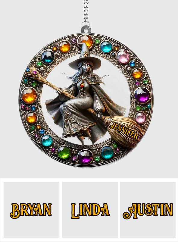 Belle Sorcière - Ornement Attrape-Soleil à suspendre à la fenêtre, personnalisé et orné d'une sorcière