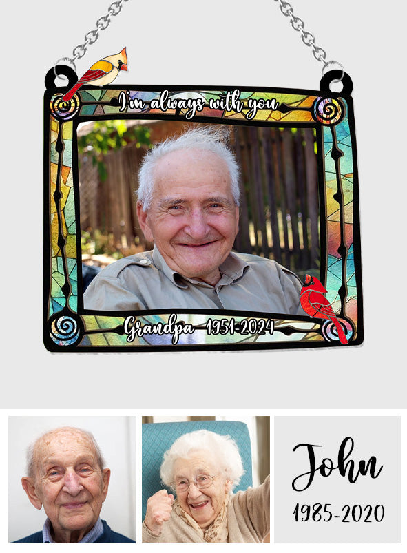 Le ciel est différent en mémoire du cardinal - Ornement attrape-soleil commémoratif personnalisé à suspendre à la fenêtre