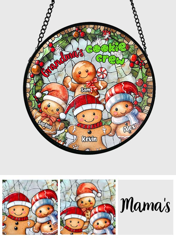 Cookie Crew - Personalized Grandma Stained Glass Suncatcher