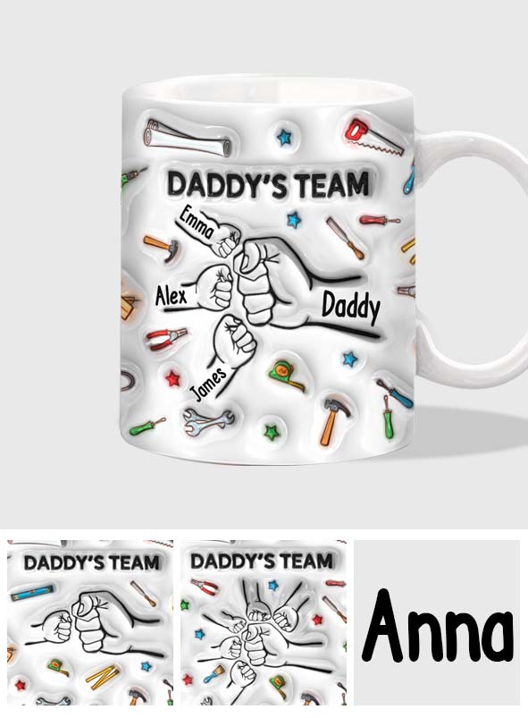 L'équipe de papa - Mug personnalisé pour papa