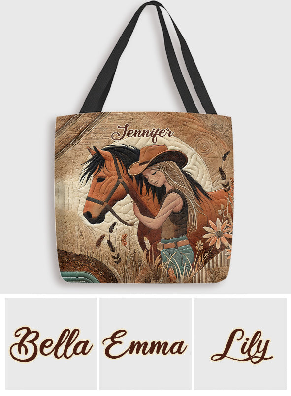 Amoureux des chevaux - Sac fourre-tout personnalisé à motif cheval
