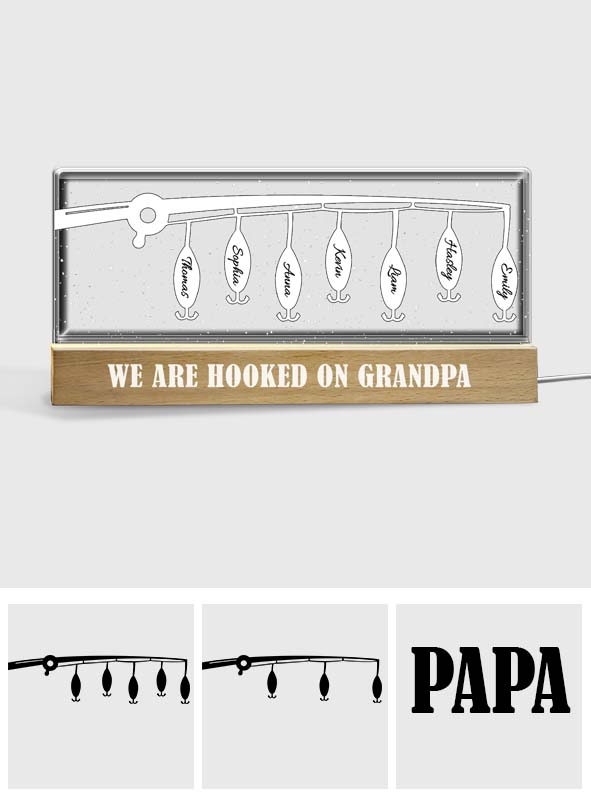 Accro à Papa - Veilleuse LED personnalisée pour papa