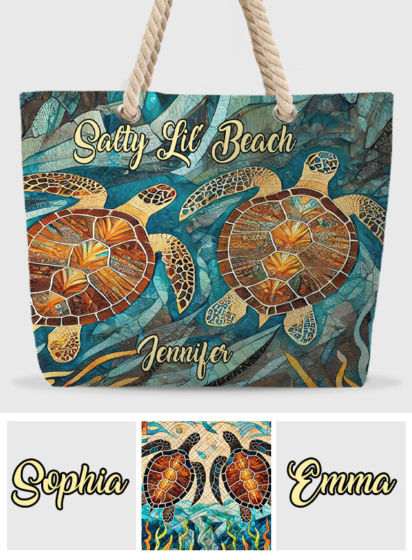 Salty Lil Beach - Personalized Turtle Beach Bag