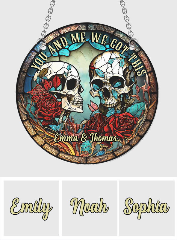 Toi et moi, on y arrive - Attrape-soleil personnalisé pour couple, à suspendre à la fenêtre