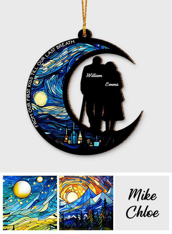 De notre premier baiser à notre dernier souffle - Ornement personnalisé pour couple