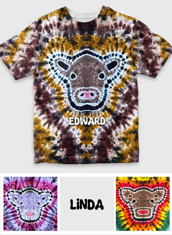 T-shirt personnalisé vache colorée - Vache intégrale