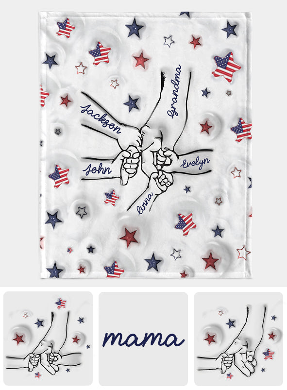 Couverture personnalisée pour grand-mère fière, maman et tante